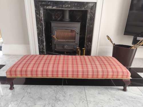 Elegant upholstered footstool - elegant,