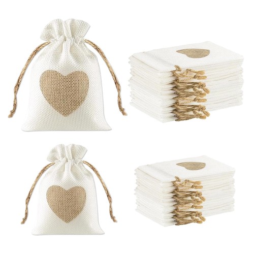 Pcs heart hessian - 20,