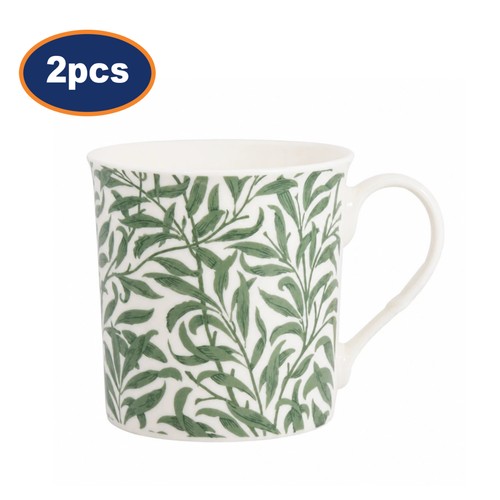 Mug green botanical leaf - green,