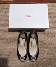 Rainbow Couture Serafina Ivory Satin Court Heels Shoes UK 7 Peep Toe