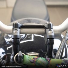 OFFSET HANDLE BAR RISER BLACK
