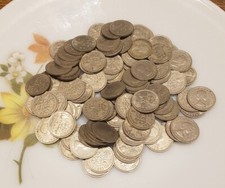 Sixpence 100 Queen Elizabeth & George Vl Sixpences