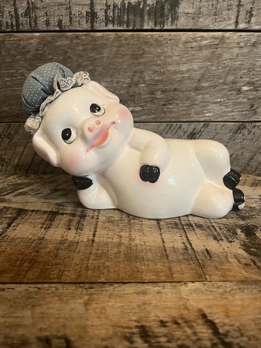 Adorable porcelain white pig - adorable,