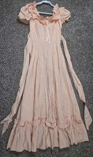 VTG Dress Gown Size 9 /10 Peachy Color Union Made Wedding Bridesmaid Prom 