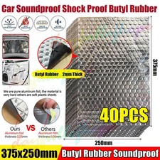40Sheets Sound Deadening Proofing Mat 40sq.ft Butyl Car Camper Van Vibration 2mm