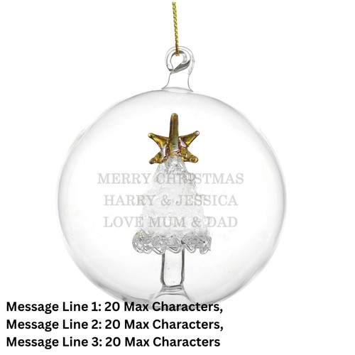 Personalised glass christmas - personalised,