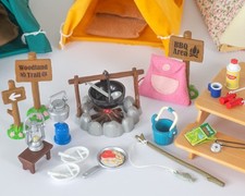 Sylvanian Camping Spares campfire lantern fishing Ingrid Woodland Picnic Calico