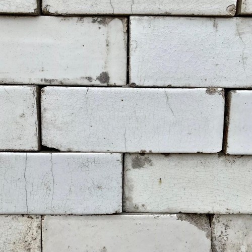 Reclaimed white glazed brick - reclaimed,
