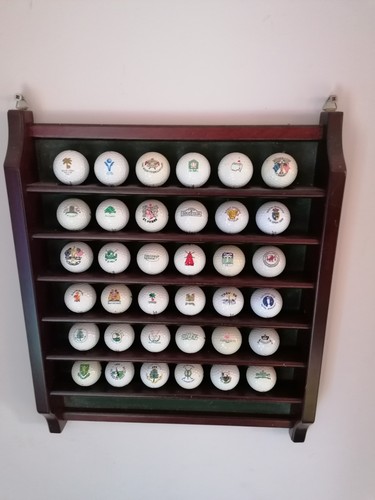 Wooden golf ball display - ball,