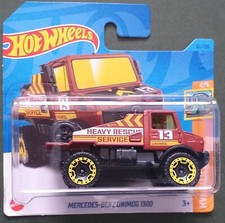 HOT WHEELS 2023 MERCEDES-BENZ UNIMOG 1300, BROWN, SHORT CARD.