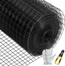 VEVOR Welded Wire Fence Vinyl Coated Chicken Rabbit Mesh 1"x1" 16 Gauge 48"x50'