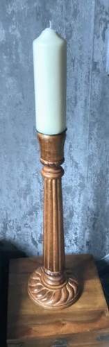 Church pillar candle holder - church,