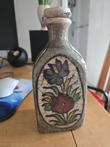 Persian qajar triangular flask - qajar,