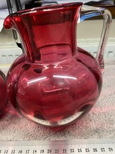 Vintage Cranberry Glass Water