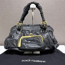 D&G Leather Tote Purse, Gold &