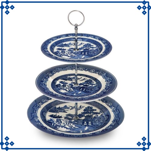 Blue willow tier - willow, cake