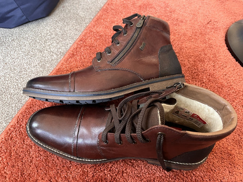Rieker tex mens brown leather - ,