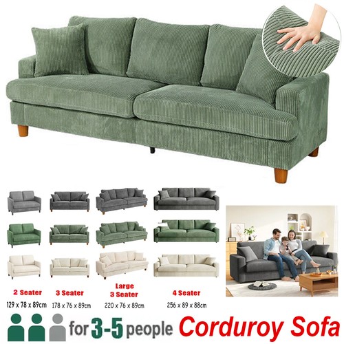 Seater corduroy sofa - 4,