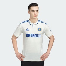 ADIDAS India Cricket Jersey 2024-2025 Test Player Edition Match Shirt White