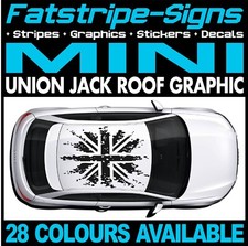 to fit MINI UNION JACK ROOF GRAPHICS DECALS STICKERS CAR VINYL ONE COOPER S