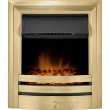 Acantha Vela Electric Fire in Antique Brass