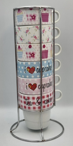 Stacking cups mugs 6 - cups,