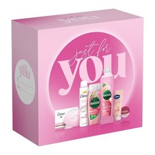 Just For You Pretty Pink Womens Gift Set Dove Radox Vaseline 6 Piece