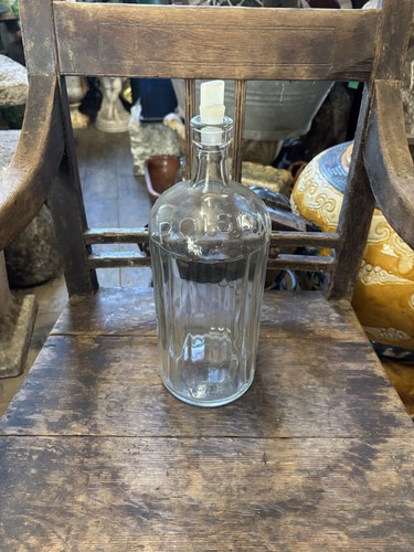 Large glass antique poison - glass,