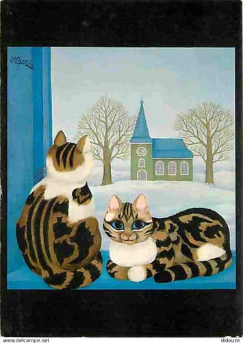 Postcard animals cats - animals,