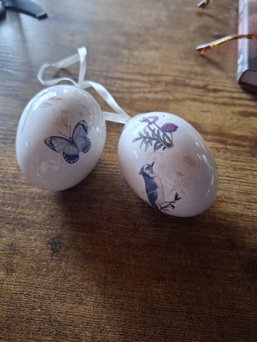 Two vintage blue white - blue, &