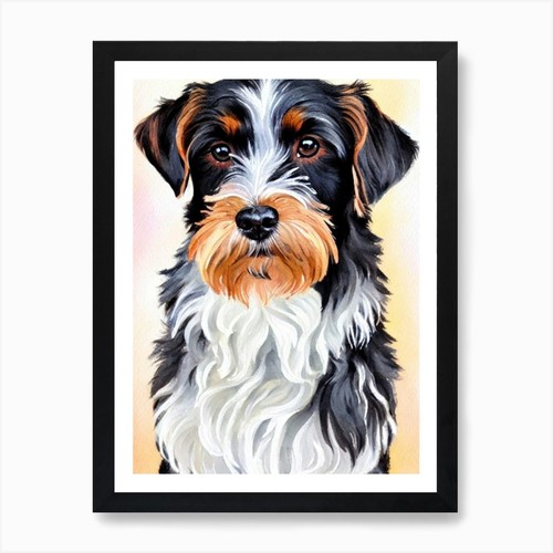 Cesky terrier watercolour - cesky,