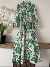 Zara green floral midi - zara,