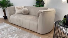 Sofology Fitzrovia 2 Seater Fabric Sofa in Matt Velvet Stone