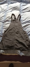 Dungaree Pinafore dress black denim size 8
