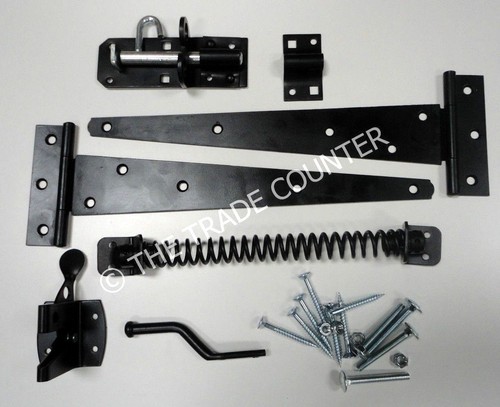 Gate fixing kit latch hinges - fixing,