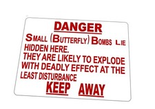 Ww2 butterfly air raid sign - air,