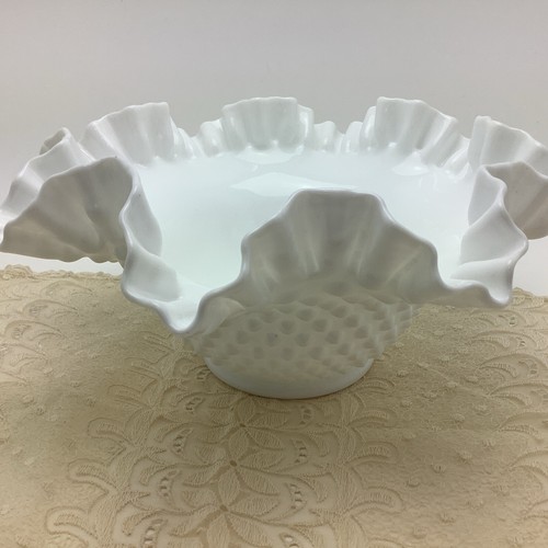 Vtg fenton milk glass hobnail - fenton,