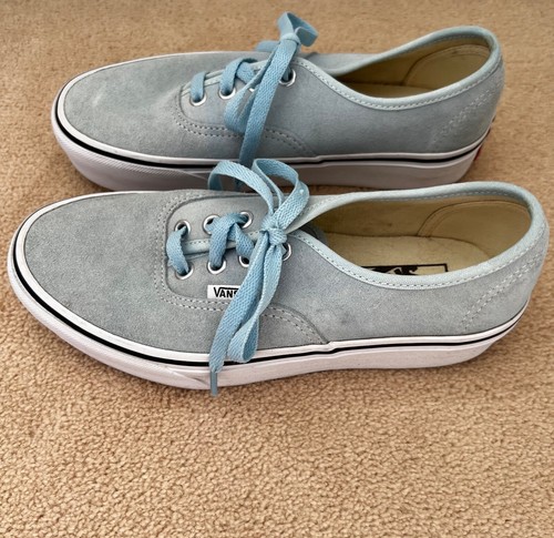 Suede platform vans - suede, turquoise