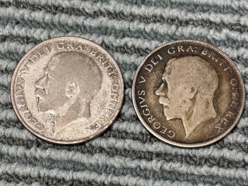 1920 1924 pair half crown - 1924,