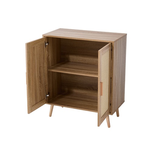 Small wooden cupboard rattan - small,