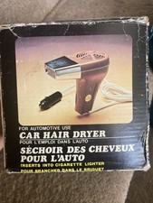 Vintage 1970s travel mini car Hair Dryer Swimming & Camping Defrosts Windows 12v