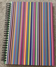 Photo Album Scrap Book Memories Black Pages Ribbon Colourful Stripes Rainbow