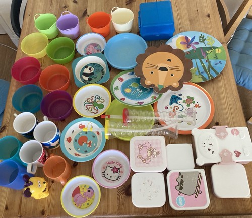 Bundle kids bowls plates - of,
