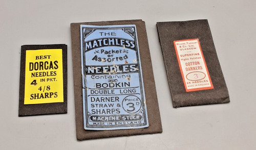 Vintage needle packets - needle,