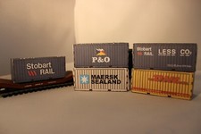 00 gauge Model Railway Containers Ship Yard Scene Stobart Rail P&O DHL