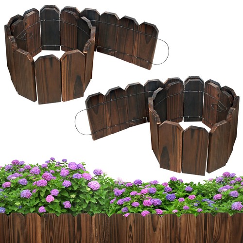 Sturdy wooden garden edging - wooden,