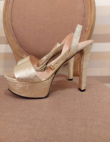 Gucci gold crackle - crackle, leather