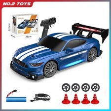 1/24 Rc Drift Car High Speed 4WD Adjustable Lights Remote Rechargeable Kids Gift