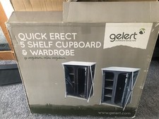 Gelert Folding Wardrobe – 5 Shelf Quick Pop-Up Unit for Camping / Storage / Home