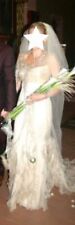 La Sposa SILK Ivory Wedding Dress Size 10 Incl Vail